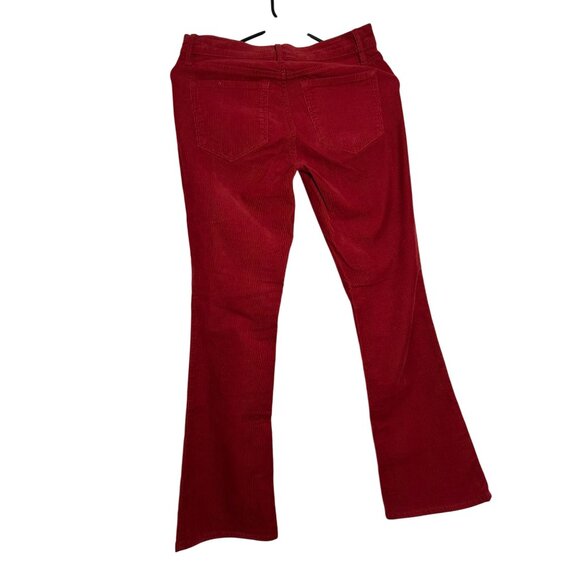 Loft Red Flare Crop Corduroy Pants Size 24 Women's - Picture 2 of 15